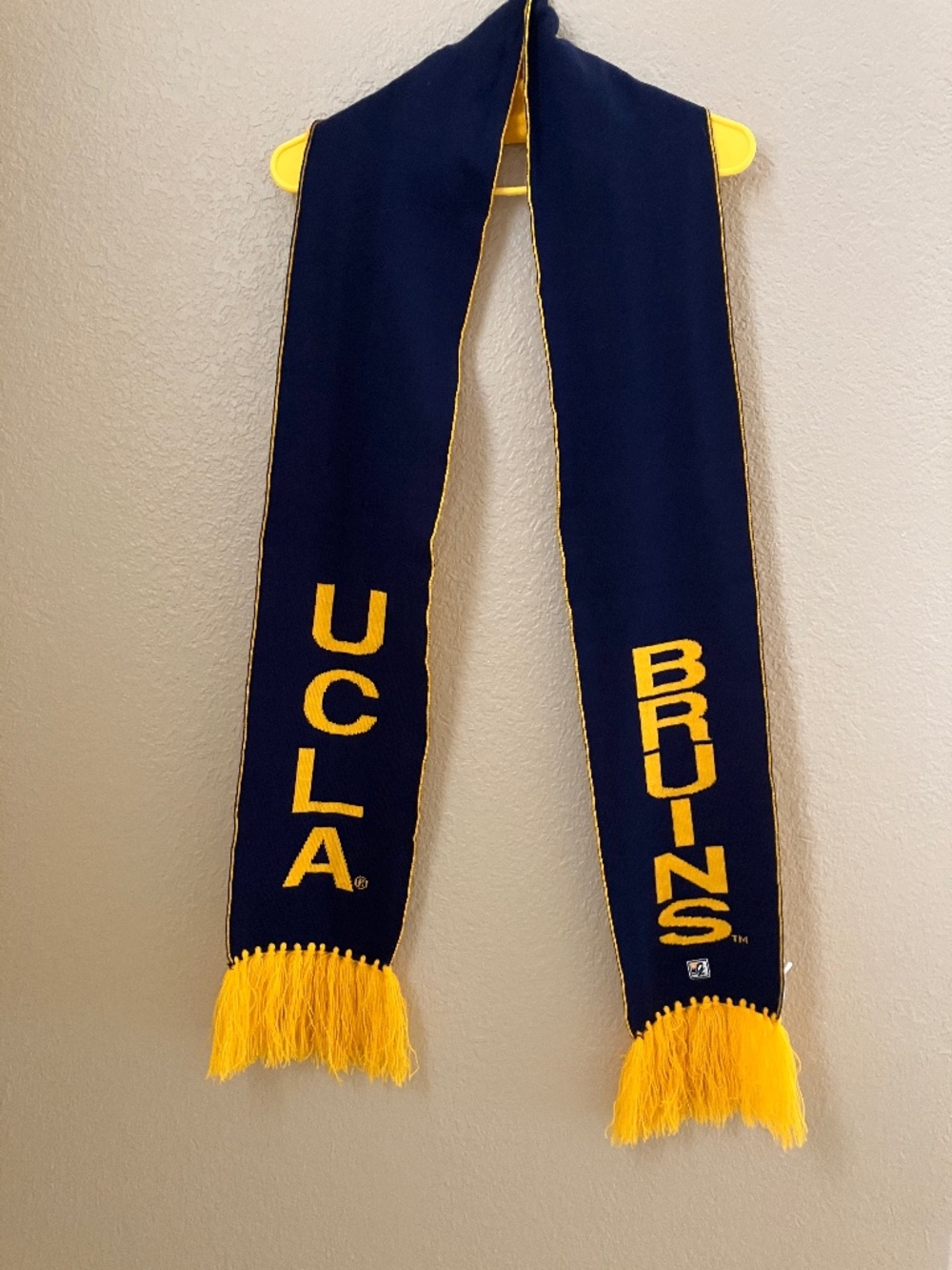 UCLA Bruins Knit Scarf Blue and Gold  with Fringe